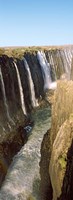 Framed Water falling through rocks in a river, Victoria Falls, Zimbabwe