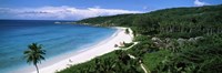 Framed High angle view of Grand Anse Beach, La Digue Island, Seychelles