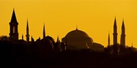 Framed Silhouette of a mosque, Blue Mosque, Istanbul, Turkey