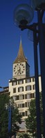 Framed Low angle view of a clock tower, Zurich, Canton Of Zurich, Switzerland