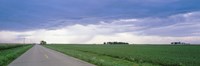 Framed Storm clouds over a landscape, Illinois, USA