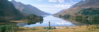 Framed Scotland, Highlands, Loch Shiel Glenfinnan Monument, Reflection of cloud in the lake