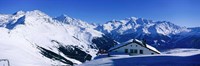 Framed Alpine Scene In Winter, Switzerland