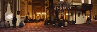 Framed Group of people praying in a mosque, Ulu Camii, Bursa, Turkey