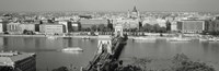 Framed Chain Bridge Over The Danube River, Budapest, Hungary