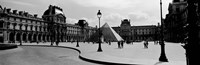 Framed Louvre Museum, Paris, France (black and white)