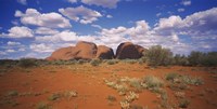 Framed Rock formations on a landscape, Olgas, Northern Territory, Australia