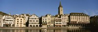 Framed Switzerland, Zurich, Buildings at the waterfront