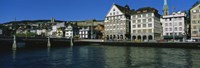 Framed Buildings at the waterfront, Limmat Quai, Zurich, Switzerland