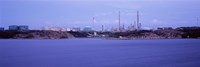 Framed Oil refinery at the coast, Lysekil, Bohuslan, Sweden