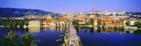 Framed Charles Bridge, Prague, Czech Republic, Blue Sky