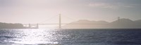 Framed Golden Gate Bridge on a hazy day, California