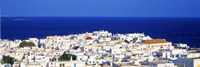 Framed Mykonos, Greece with Bright Blue Water & Sky