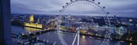 Framed Ferris wheel in a city, Millennium Wheel, London, England