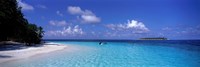 Framed Tropical Beach Ihru Maldives