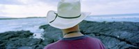 Framed Man with Straw Hat Galapagos Islands Ecuador