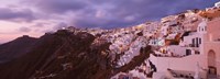 Framed Town at dusk, Santorini, Greece