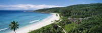 Framed High angle view of the beach, Grand Anse Beach, La Digue Island, Seychelles