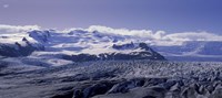 Framed Snowcapped mountains on a landscape, Fjallsjokull and Vatnajokull, Iceland