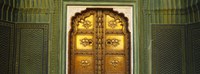 Framed Close-up of a closed door of a palace, Jaipur City Palace, Jaipur, Rajasthan, India