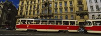 Framed Electric train on a street, Prague, Czech Republic