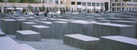 Framed Group of people walking near memorials, Memorial To The Murdered Jews of Europe, Berlin, Germany