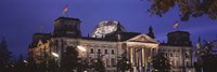 Framed Facade of a building at dusk, The Reichstag, Berlin, Germany