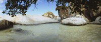 Framed Rocks in water, The Baths, Virgin Gorda, British Virgin Islands