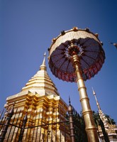 Framed Golden Chedi, Wat Phrathat Doi Suthep, Chiang Mai Province, Thailand