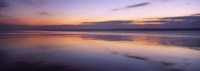 Framed Sunset over the sea, Sandymouth bay, Bude, Cornwall, England