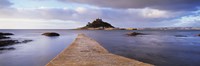Framed Jetty over the sea, St. Michael's Mount, Marazion, Cornwall, England