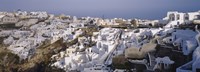 Framed High angle view of a town, Santorini, Greece (day)