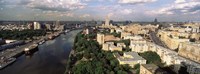 Framed Aerial view of a city, Moscow, Russia