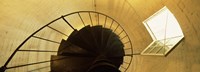 Framed Low angle view of a spiral staircase of a lighthouse, Key West lighthouse, Key West, Florida, USA