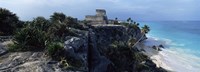 Framed Castle on a cliff, El Castillo, Tulum, Yucatan, Mexico