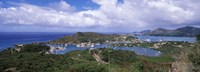 Framed Aerial view of a harbor, English Harbour, Falmouth Bay, Antigua, Antigua and Barbuda