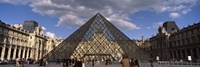 Framed Pyramid in front of a building, Louvre Pyramid, Musee Du Louvre, Place du Carrousel, Paris, Ile-de-France, France