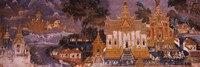 Framed Ramayana murals in a palace, Royal Palace, Phnom Penh, Cambodia