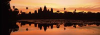 Framed Silhouette of a temple, Angkor Wat, Angkor, Cambodia