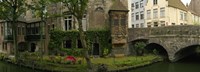 Framed Buildings along channel, Bruges, West Flanders, Belgium