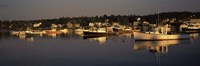 Framed Boats moored at a harbor, Bass Harbor, Hancock County, Maine, USA