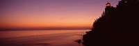 Framed Bass Head Lighthouse at dusk, Bass Harbor, Maine