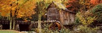 Framed Glade Creek Grist Mill, Babcock State Park, West Virginia, USA