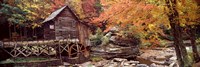 Framed Glade Creek Grist Mill with Autumn Trees, Babcock State Park, West Virginia