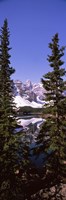 Framed Lake in front of mountains, Banff, Alberta, Canada