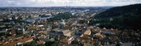 Framed Aerial view of Prague, Czech Republic