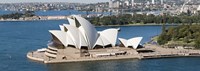 Framed Aerial view of Sydney Opera House, Sydney Harbor, Sydney, New South Wales, Australia