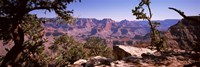 Framed Mountain range, South Rim, Grand Canyon National Park, Arizona