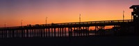 Framed Silhouette of a pier at sunset, Ventura, Ventura County, California, USA