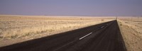 Framed Road passing through a landscape, Sperrgebiet, Namib Desert, Namibia